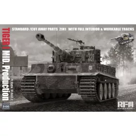   Rye Field Model - 1:35 Pz.Kpfw. VI Ausf. E Tiger I Mid. Production Standard/Cut Away Parts 2in1 with full interior   workable tracks - Rye Field Model