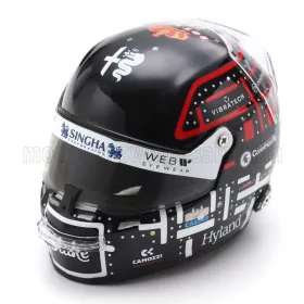   Spark - BELL HELMET F1  CASCO HELMET ALFA ROMEO C43 TEAM STAKE N 77 MONACO GP 2023 VALTTERI BOTTAS BLACK WHITE ORANGE