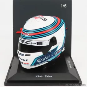   Spark-Model - Bell Helmet Casco Helmet Porsche Martini 24H Spa 2022 Kevin Estre White Blue Red