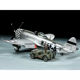   Tamiya - Republic P-47D Thunderbolt Bubbletop and 1/4 ton 4x4 Light Vehicle Set