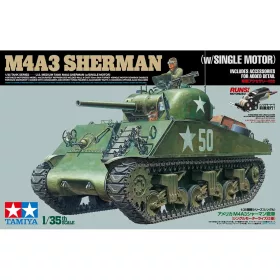 Tamiya - 1:35 U.S. Medium Tank M4A3 Sherman w/single motor