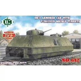 Unimodels - OB-3 armored railway car with two T-26