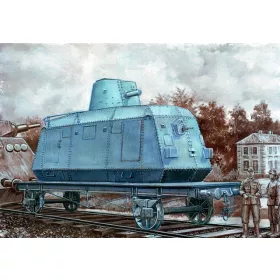 Unimodels - Armored car DTR-casemate on railway plat