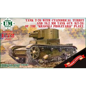   Unimodell - T-26 tank cylindrical turret and 76.2mm gun KT-28  rubber tracks