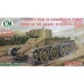   Unimodels - BT-2 tank with an experimental turret(w.76.2mm gun)design ofKrasny Putilovets