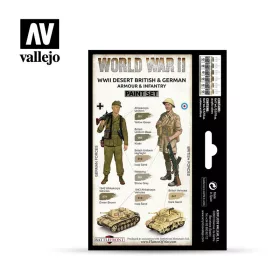   Vallejo - Model Color - WWII Desert British German Armour Infantry Paint set