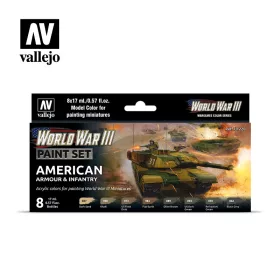   Vallejo - Model Color - WWII American Armour Infantry Paint set