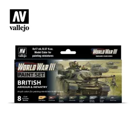   Vallejo - Model Color - WWII British Armour Infantry Paint set
