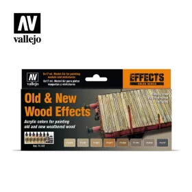   Vallejo - Model Air - Old And New Wood Effects by Scratchmod Paint set