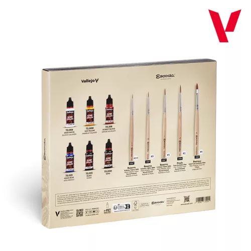 Vallejo - Ultimate Miniature Set - Paint & Brushes (5)
