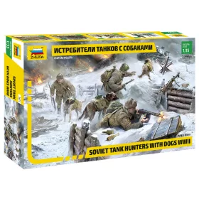 Zvezda - 1:35 Soviet Tank Hunters with Dogs WWII