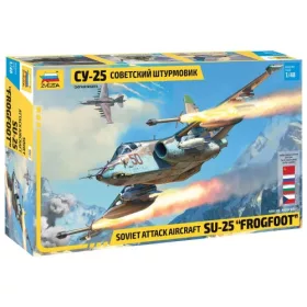   Zvezda - Soviet Attack Aircraft SU-25 FROGFOOT - with Bulgarian  Czech  Soviet and Russian decals