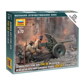 Zvezda - German Anti-Tank Gun Pak-36 With Crew (6114)