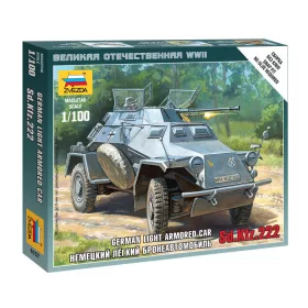 Zvezda - Sd.Kfz.222 Armored Car 1:100 (6157)