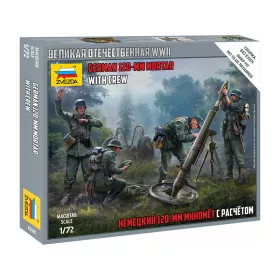 Zvezda - German 120mm Mortar w/Crew 1/72